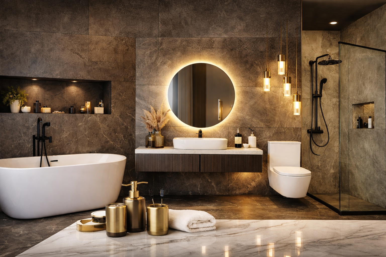 Luxury bathroom interior