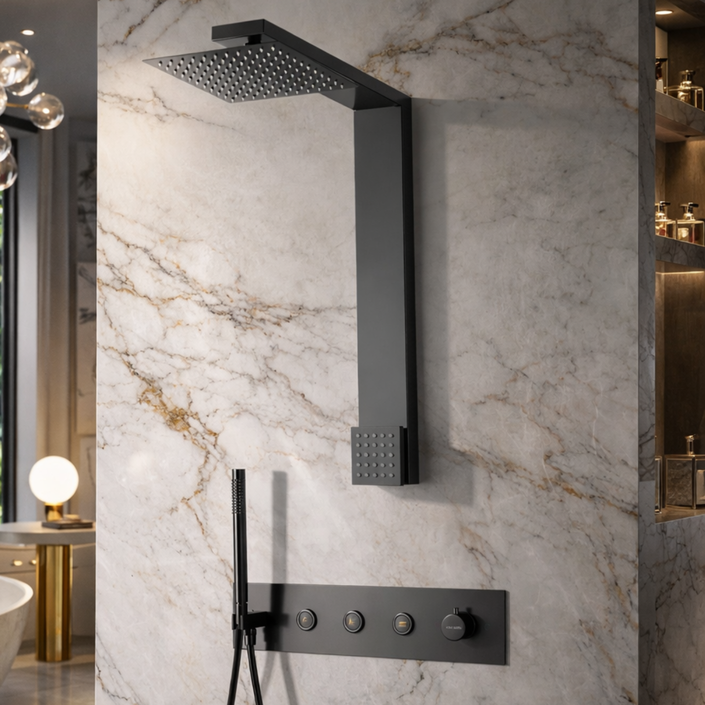 Concealed Shower Set - SS - Gun Metal