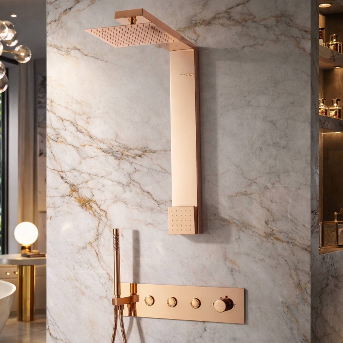 Concealed Shower Set - SS - Rose Gold
