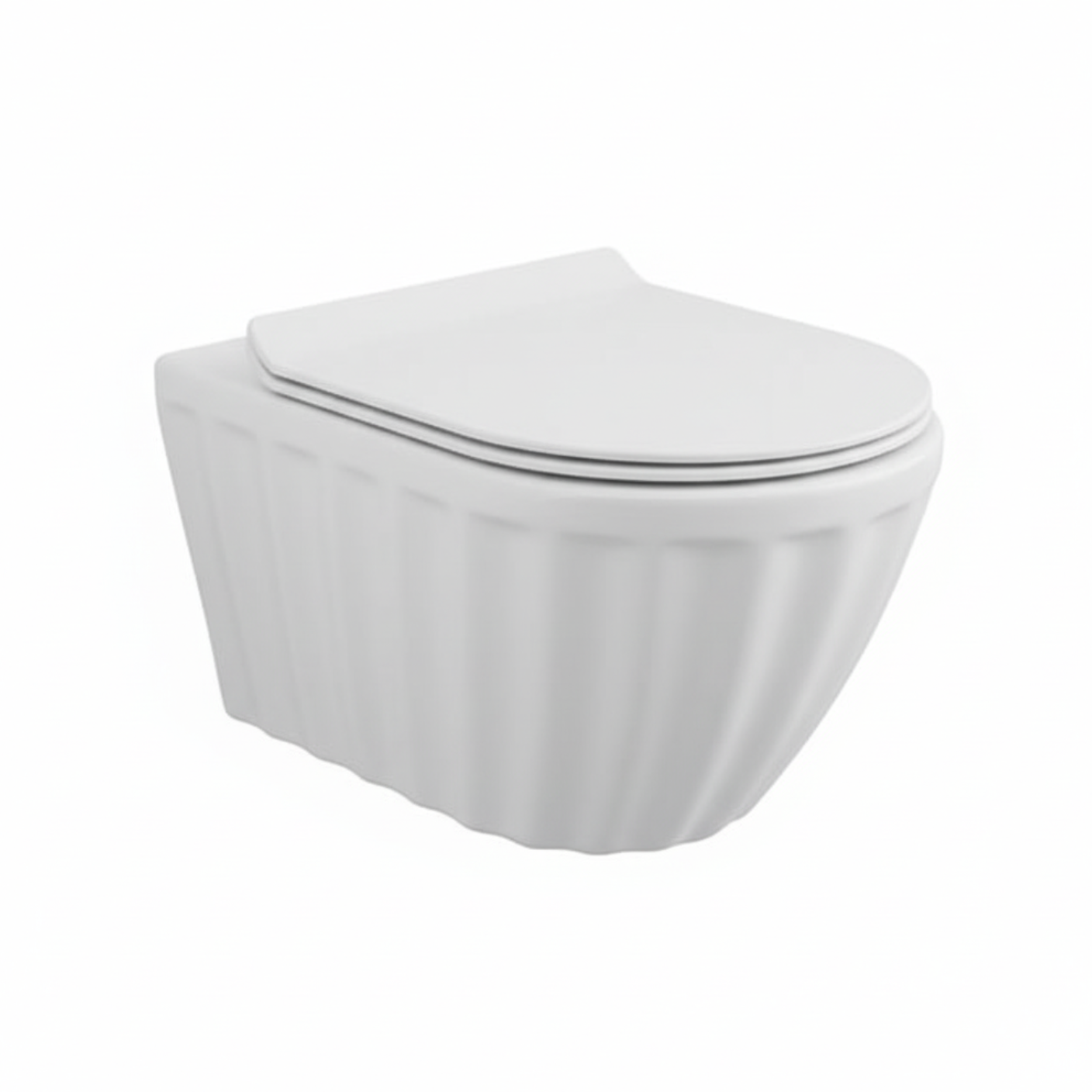 Solid Wall Hung WC - White