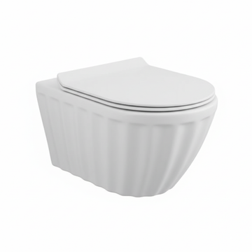 Solid Wall Hung WC - White