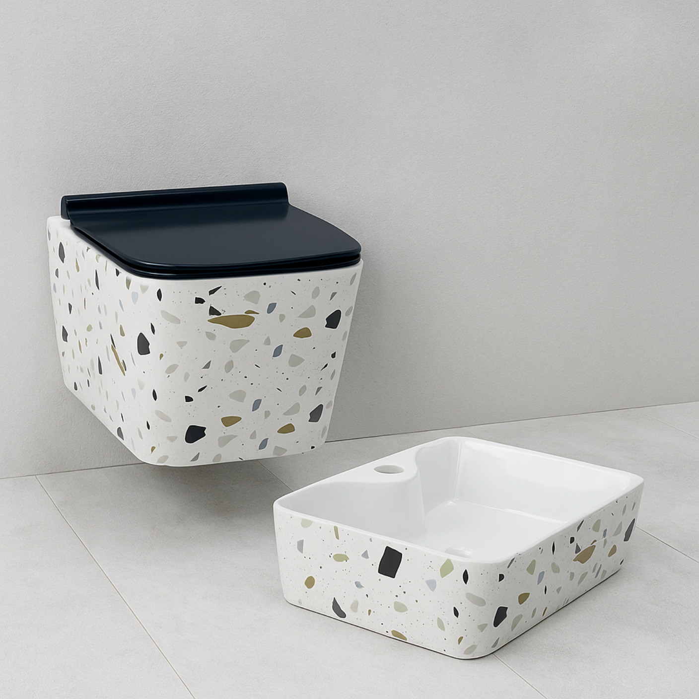 Designer Wall Hung WC Set - White