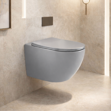 Solid Wall Hung WC - Grey