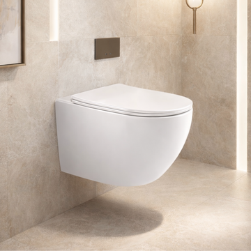 Solid Wall Hung WC - White