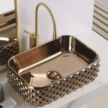 Art Vanity Washbasin - Rose Gold