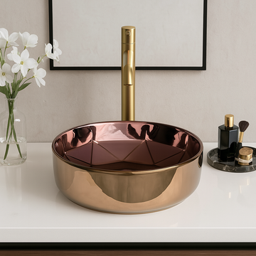 Art Vanity Wash Basin - Rose Gold