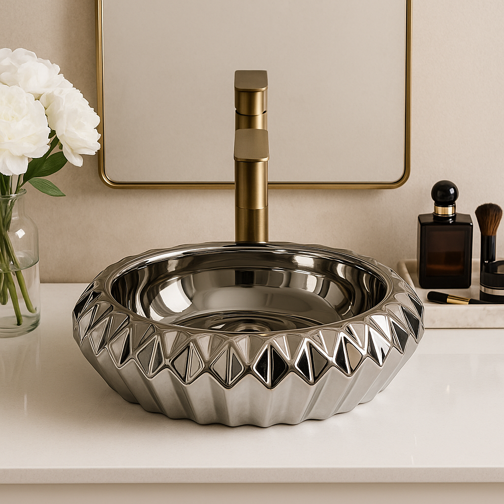 Art Vanity Wash Basin - Silver