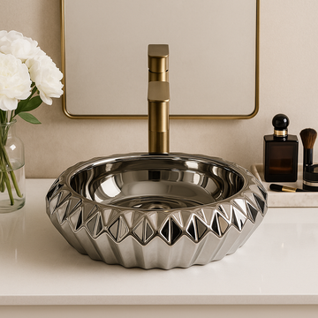 Art Vanity Wash Basin - Silver