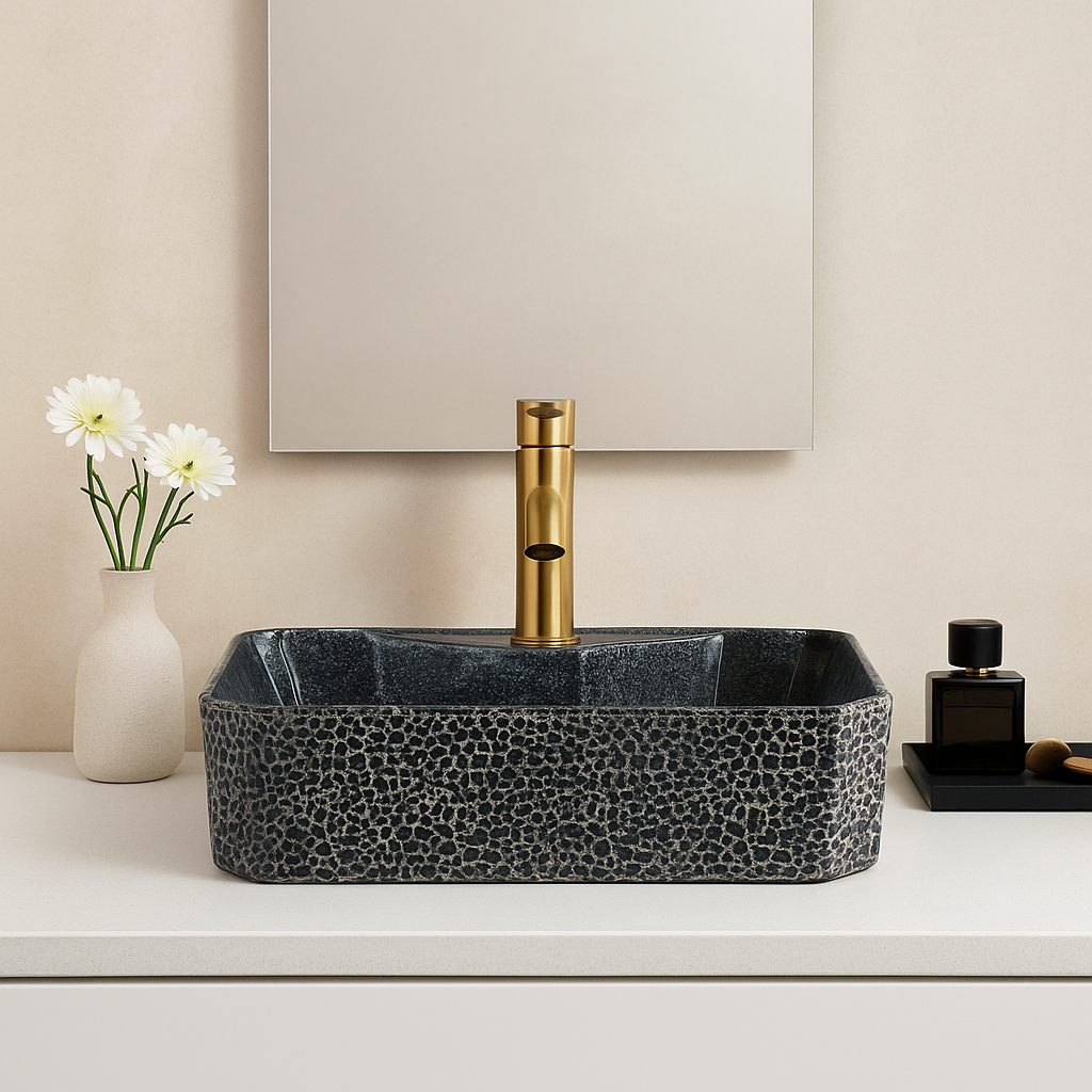 Art Vanity Wash Basin - Black & White