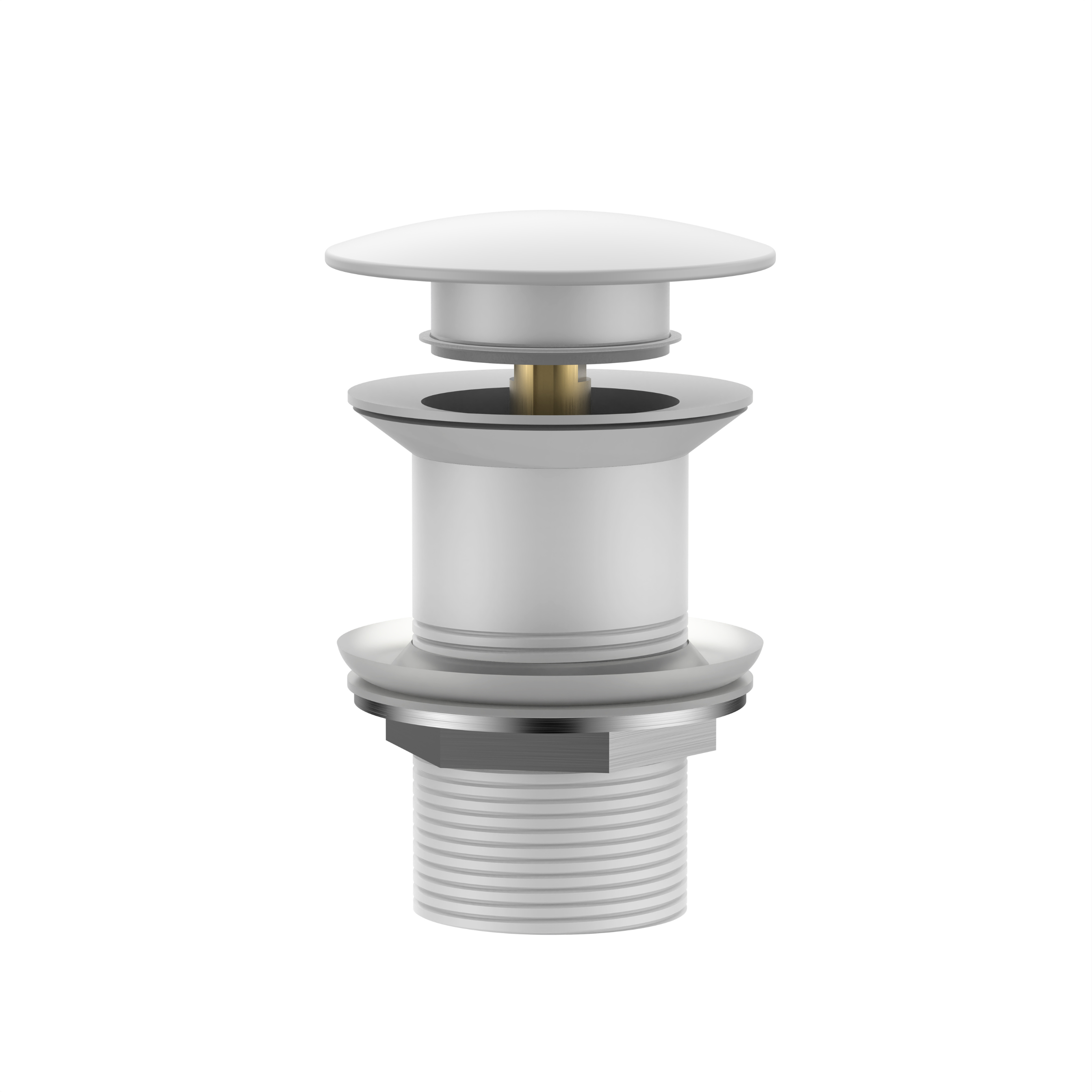 Brass Drainer - White