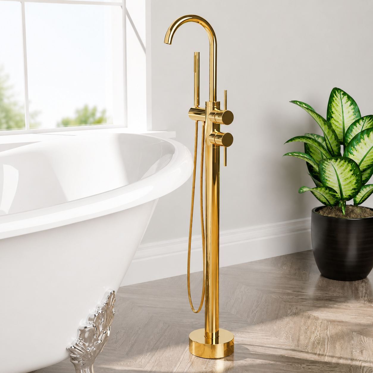 Free Standing Faucet Gold - Faucets Pakistan - Aqua Bath