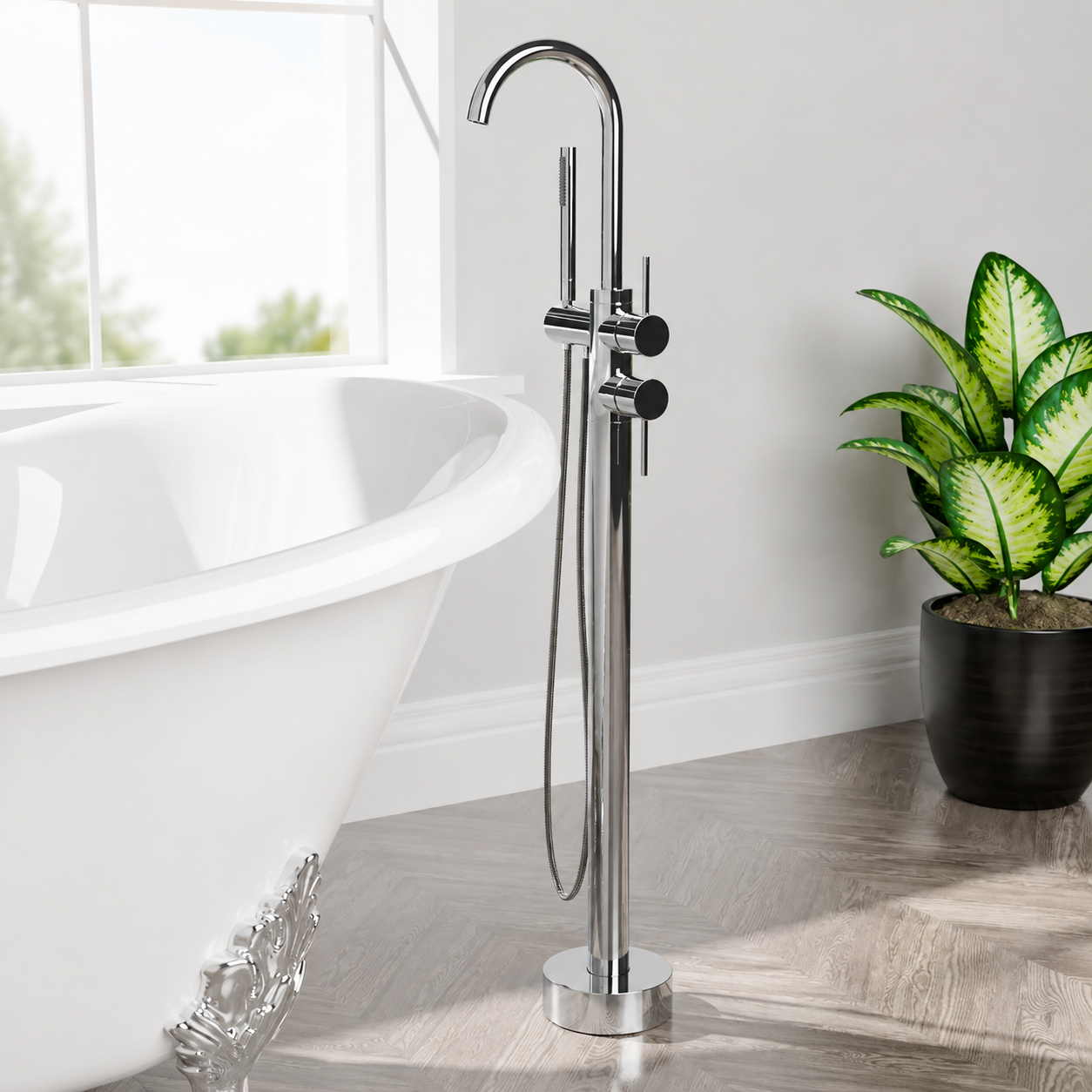 Free Standing Faucet Gun Gray - Faucets Pakistan - Aqua Bath