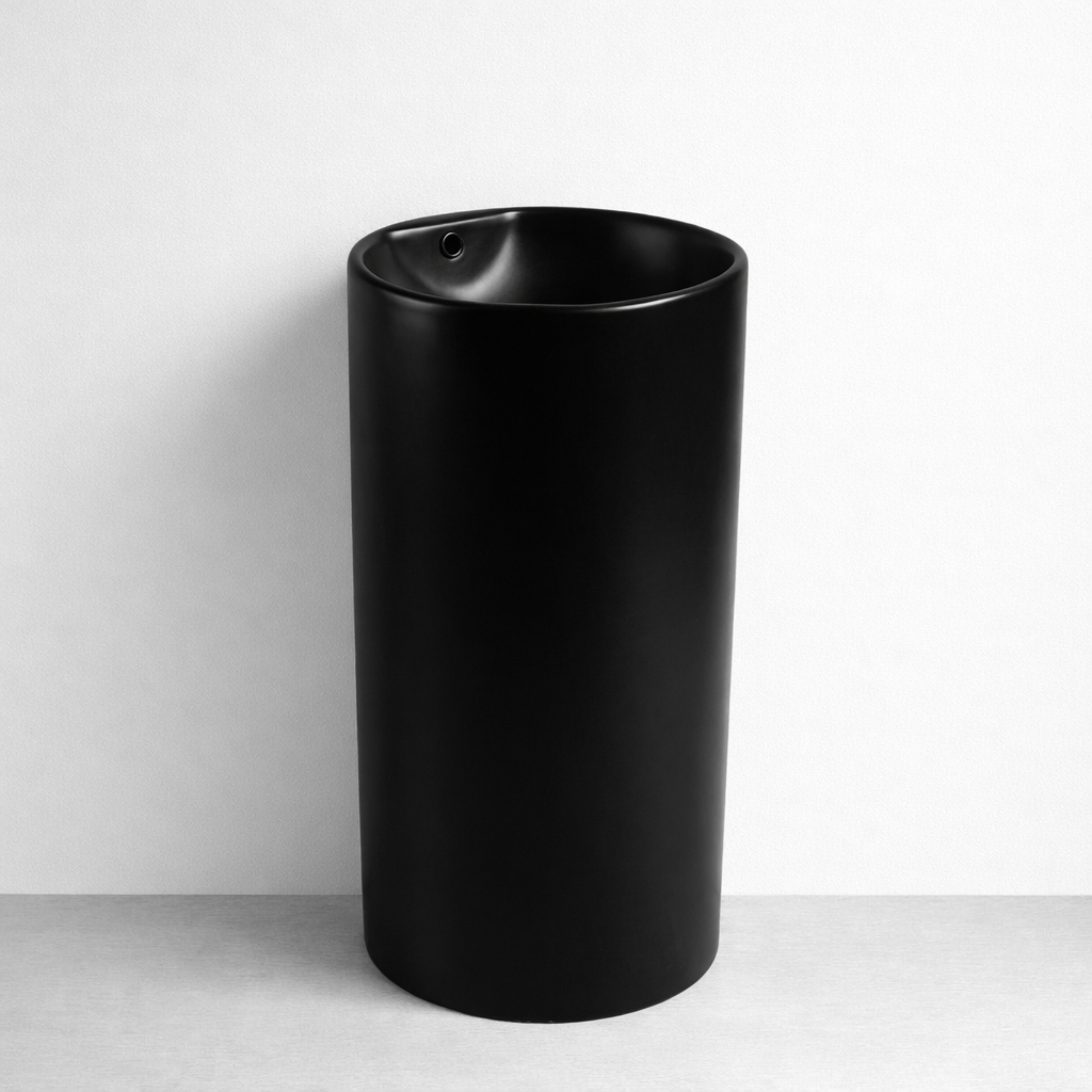 Pedestal Wash Basin - Matt Black