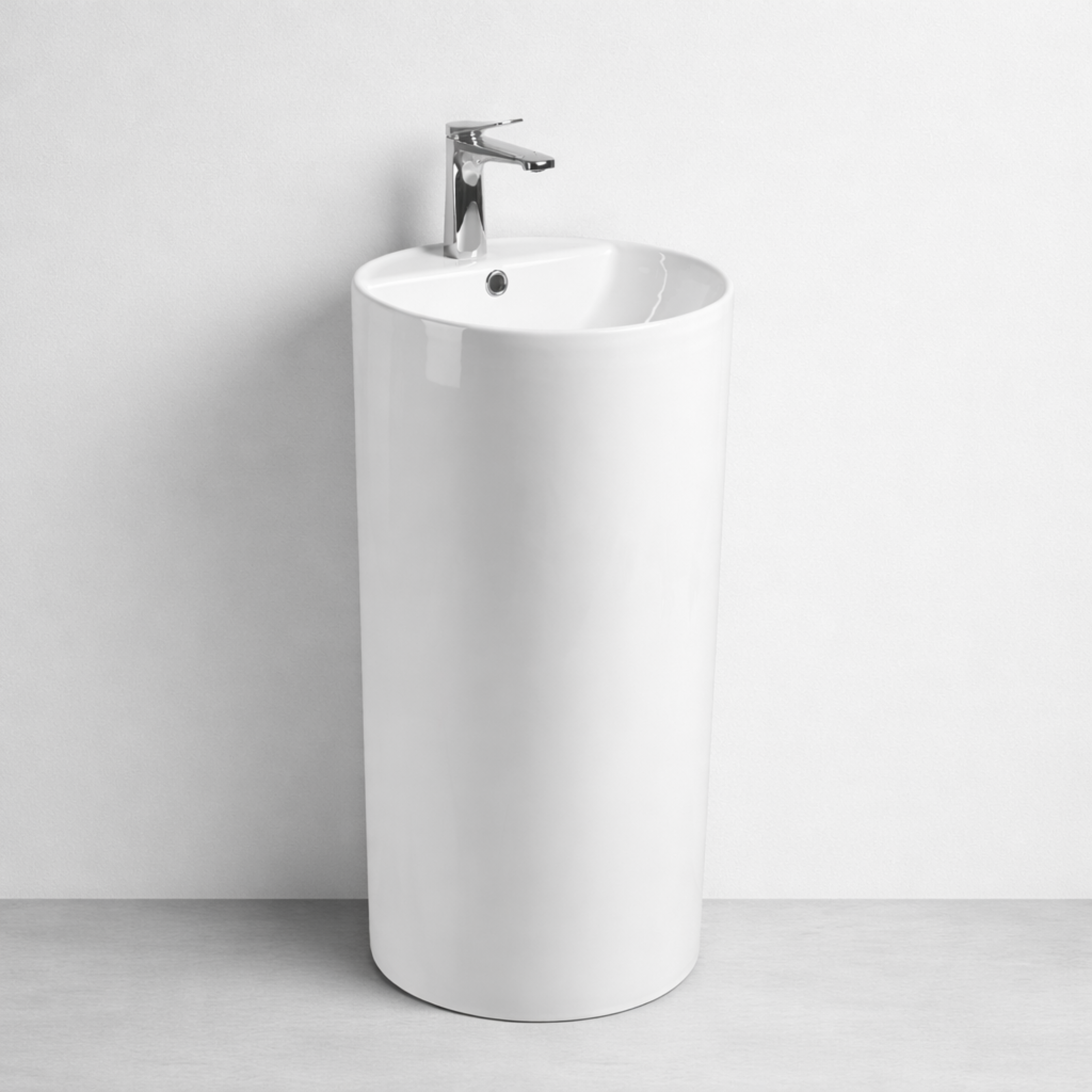 Pedestal Wash Basin - White