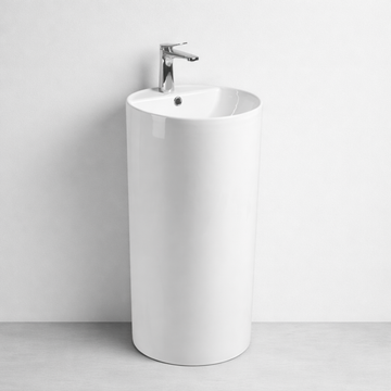 Pedestal Wash Basin - White
