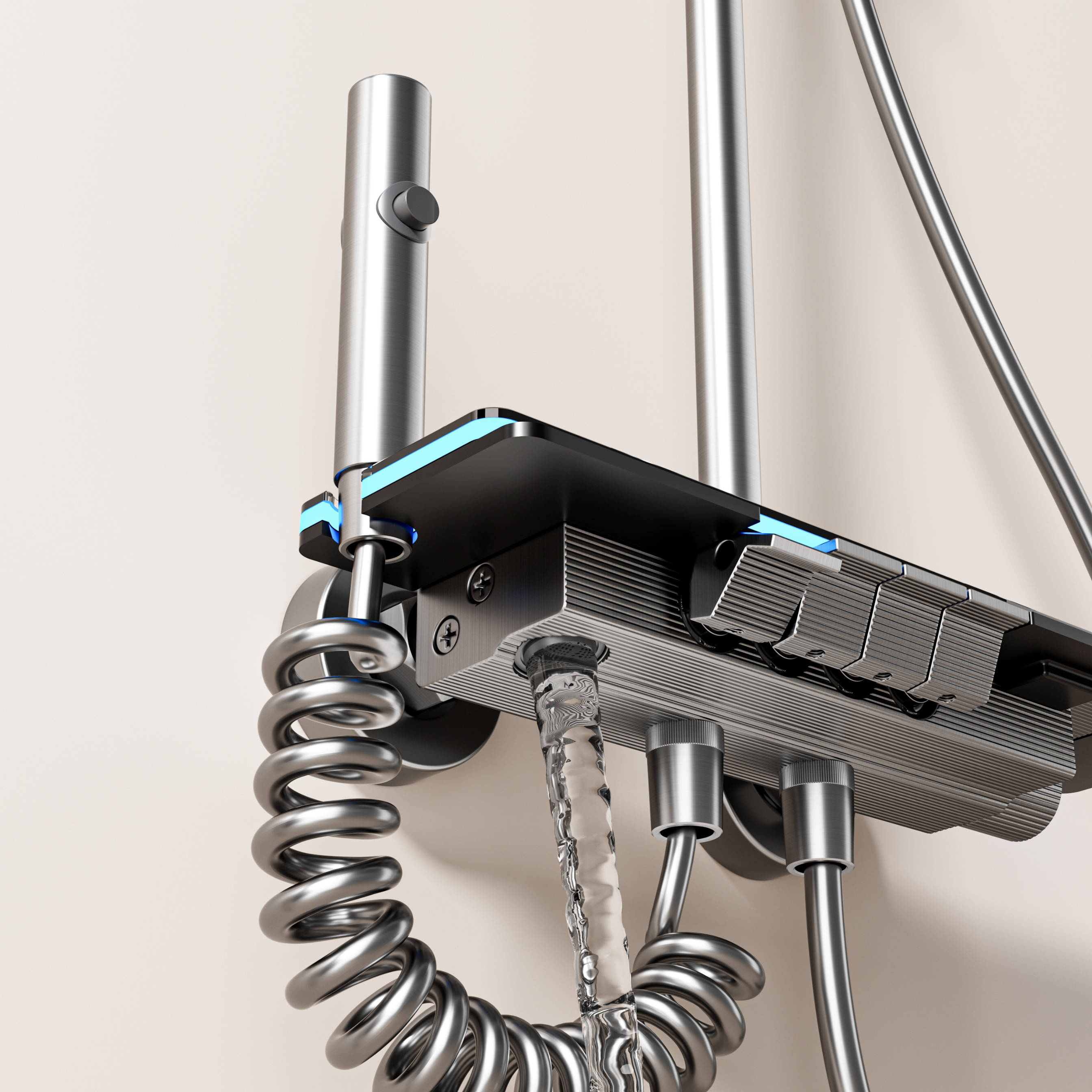 Wall Mounted Shower Set - Grey