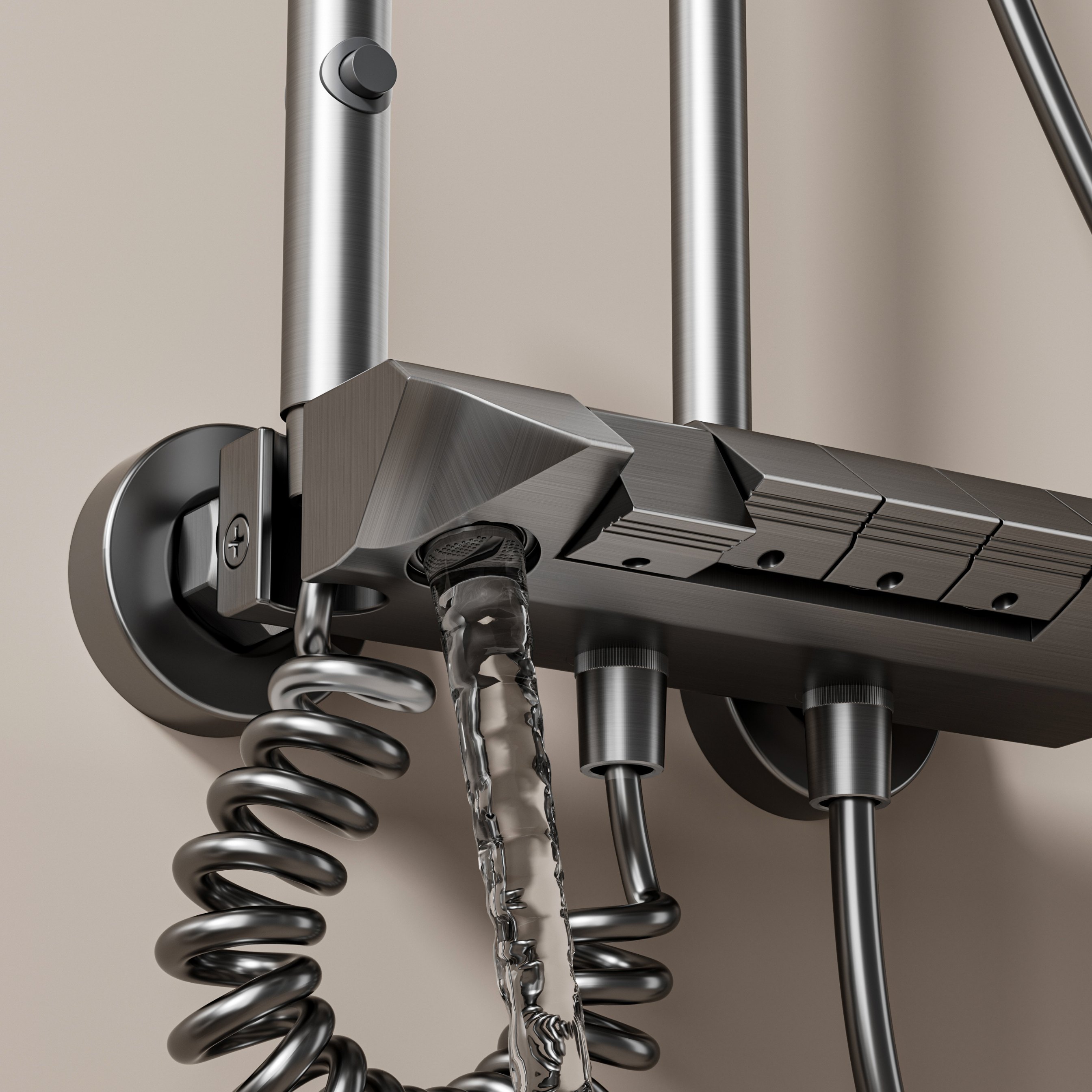 Wall Mounted Shower Set - Grey