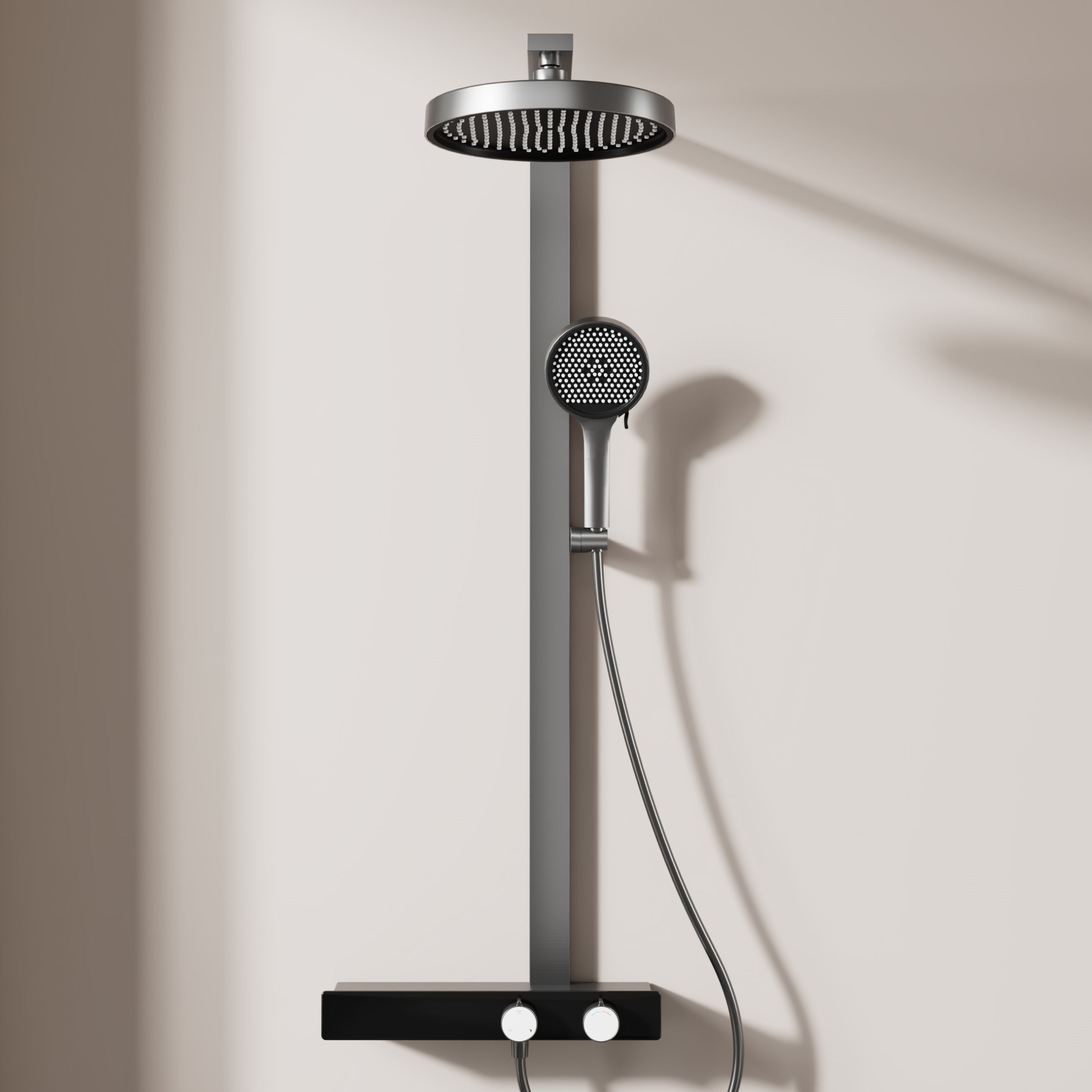 Wall Mounted Shower Set - Grey