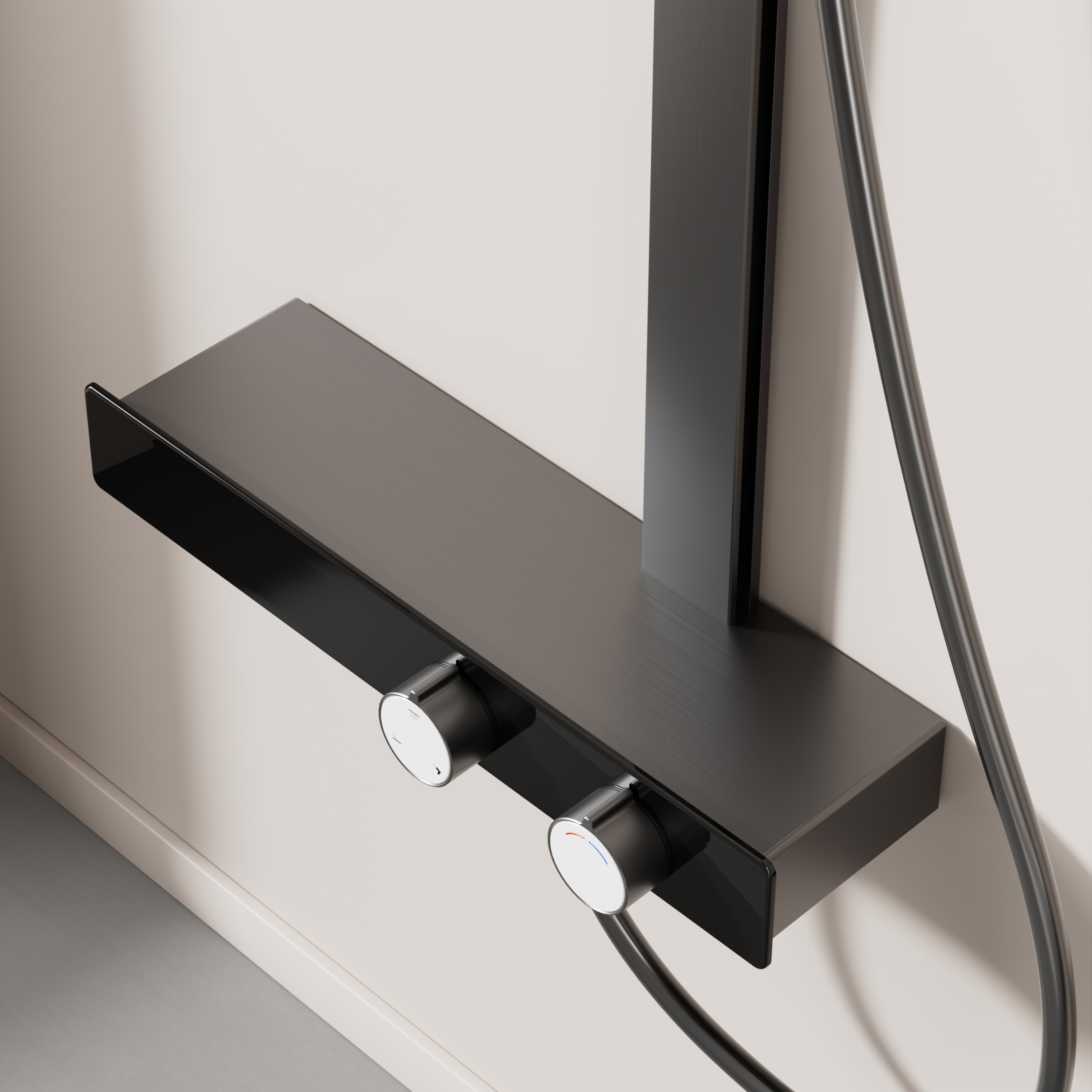 Wall Mounted Shower Set - Grey