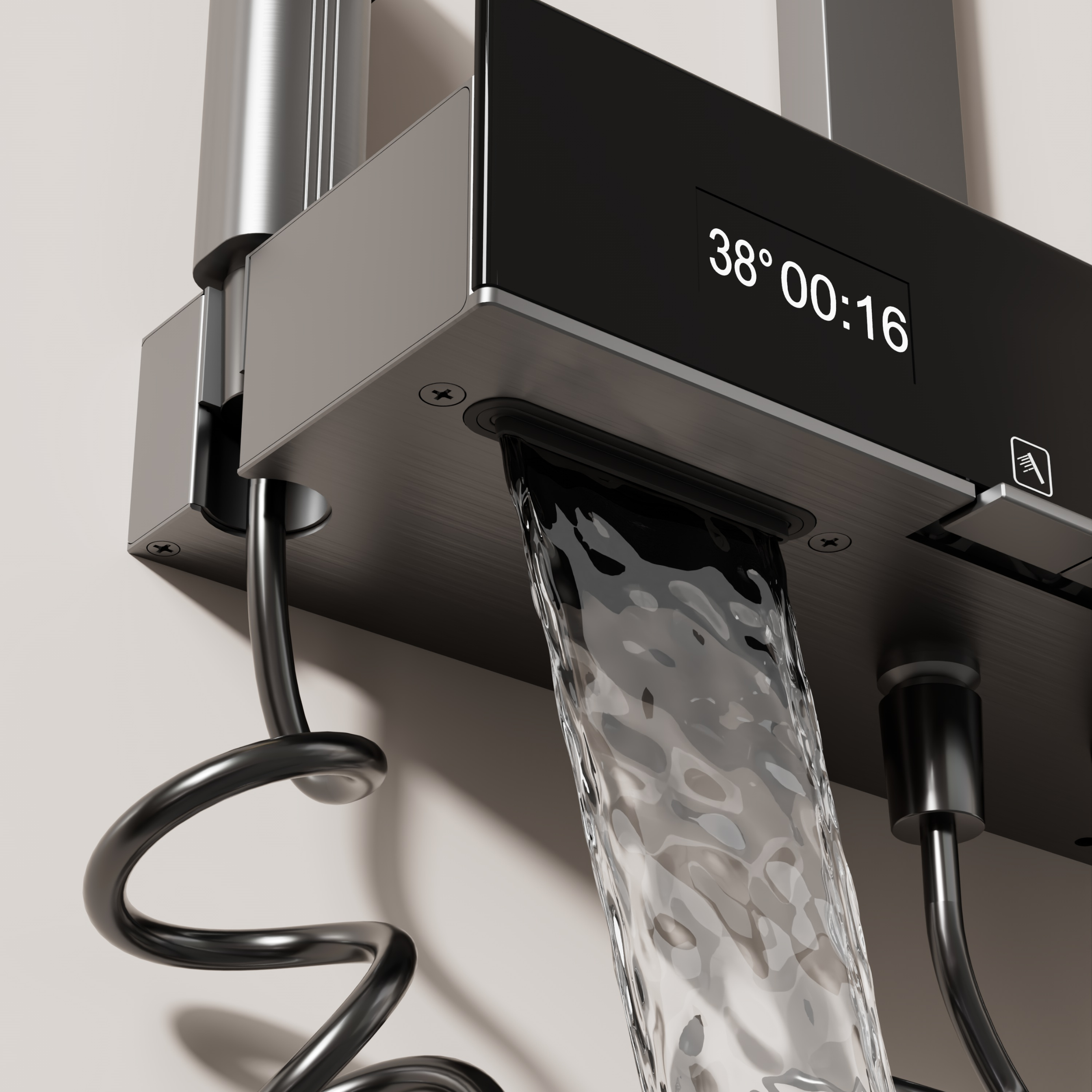 Wall Mounted Shower Set - Grey