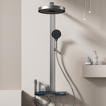 Wall Mounted Shower Set - Grey