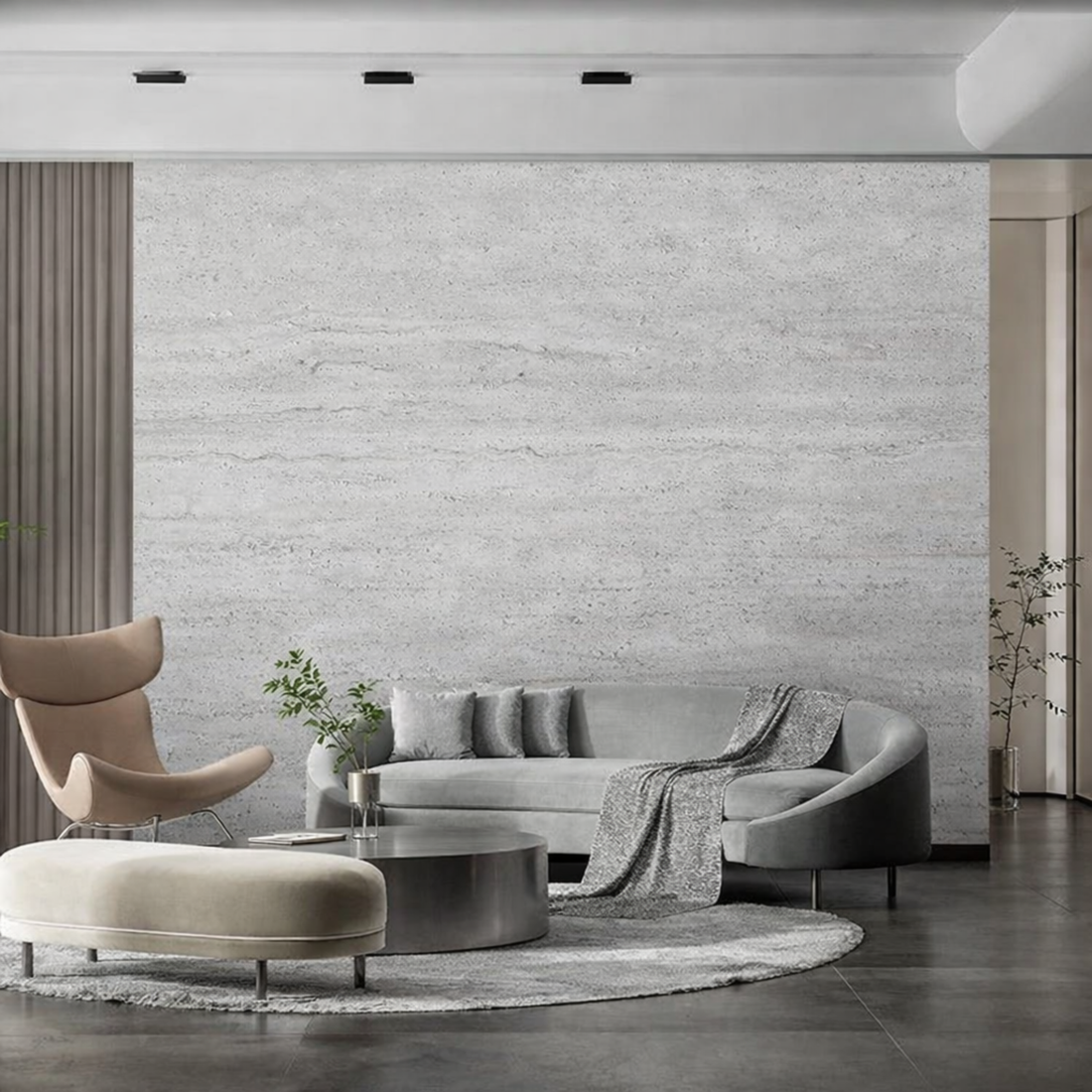 Travertine - Flexible Stone - Grey