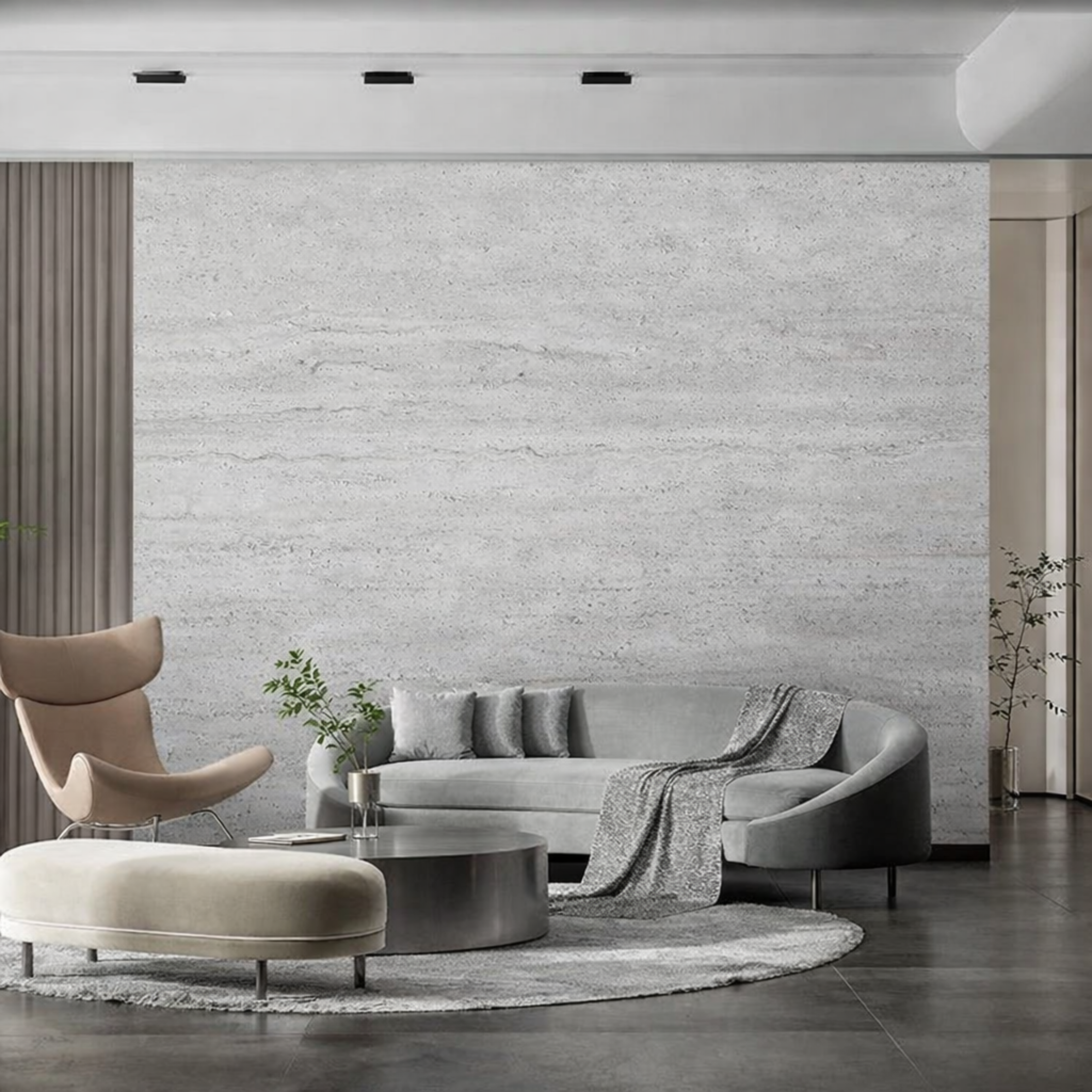 Travertine - Flexible Stone - Grey