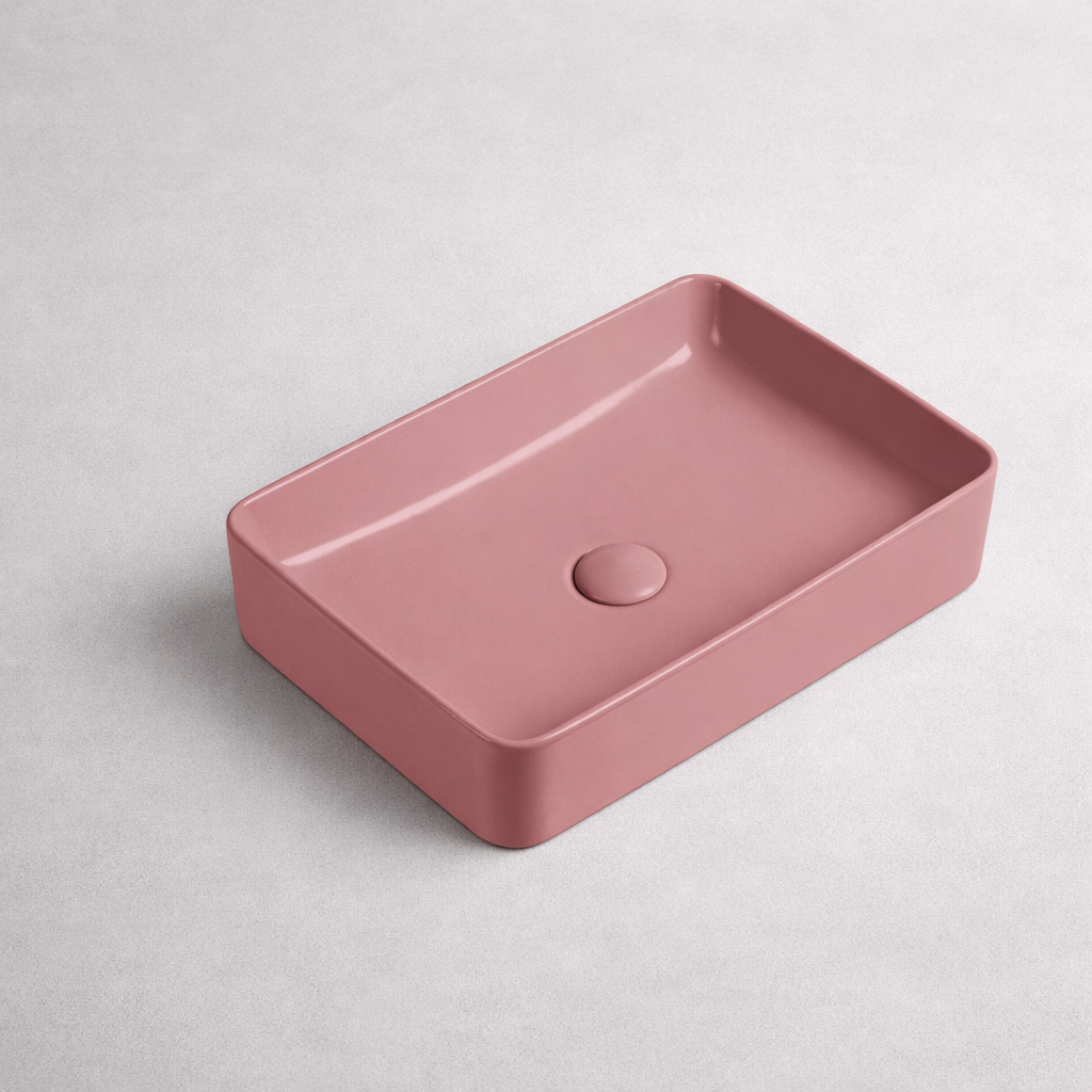 Art Vanity Wash Basin - Matt Pink