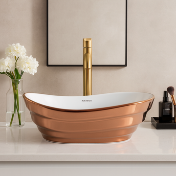 Art Vanity Washbasin - White & Gold