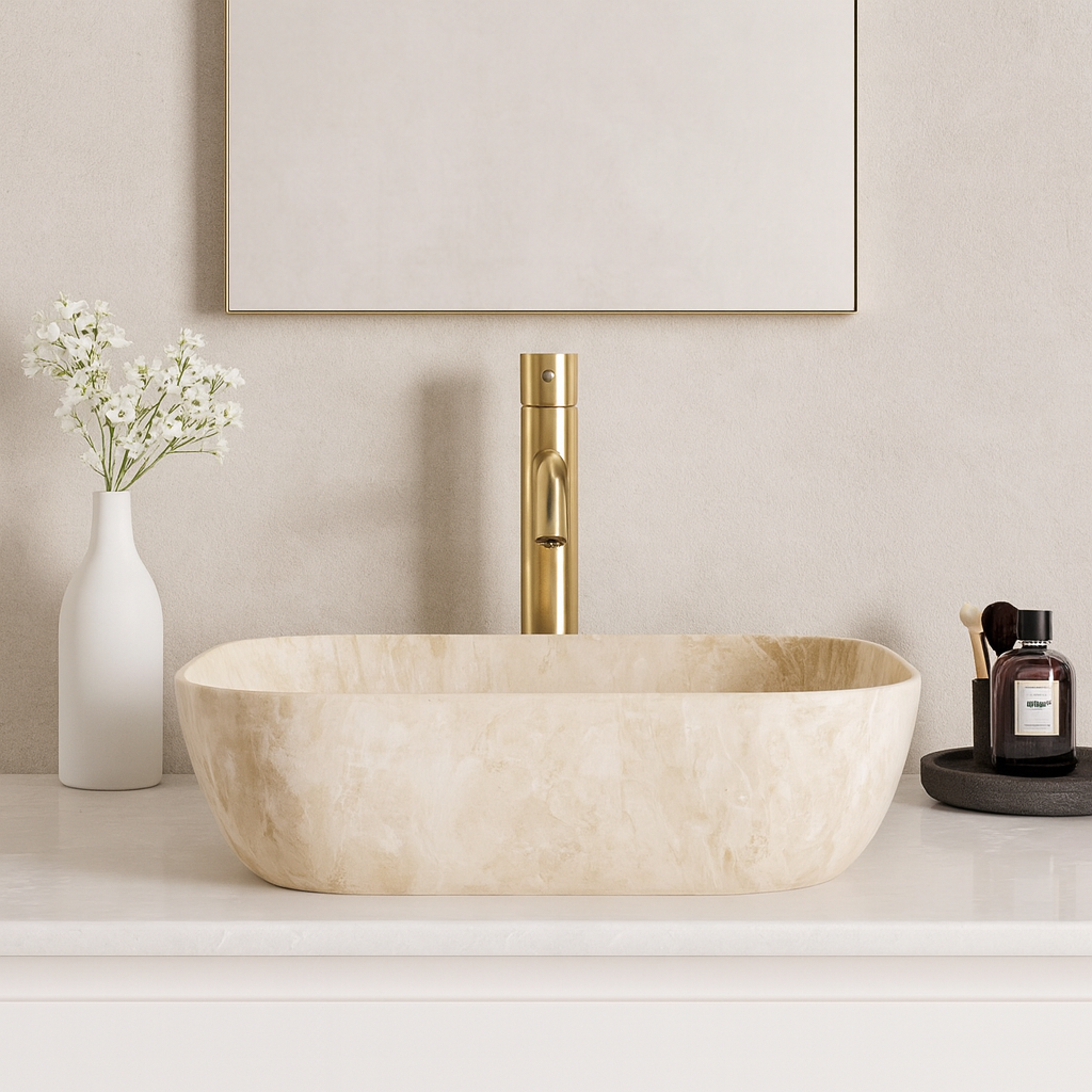 Art Vanity Washbasin - Light Brown