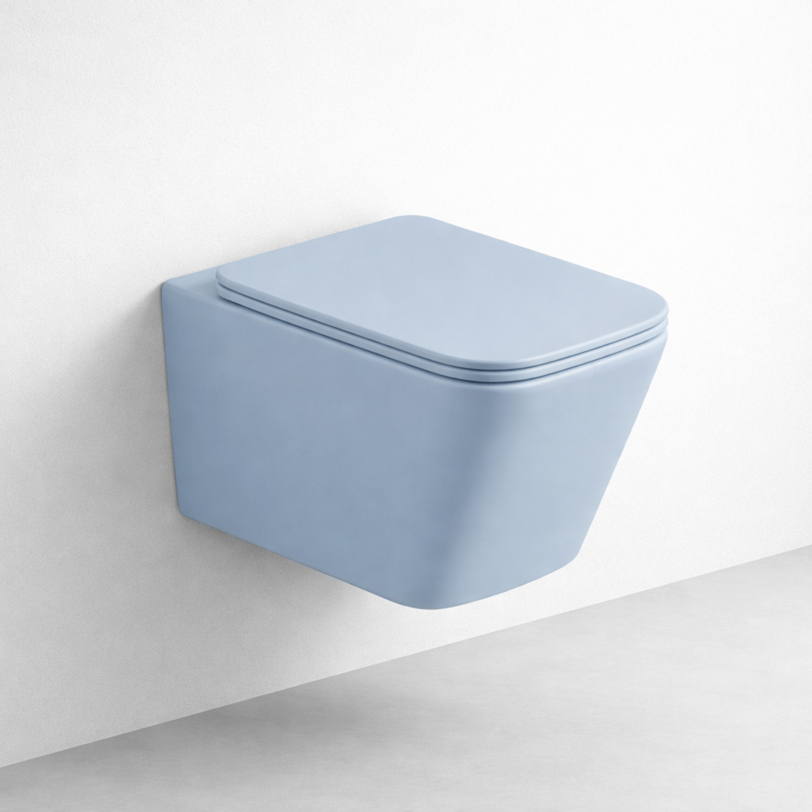 Solid Wall Hung WC - Matt Blue
