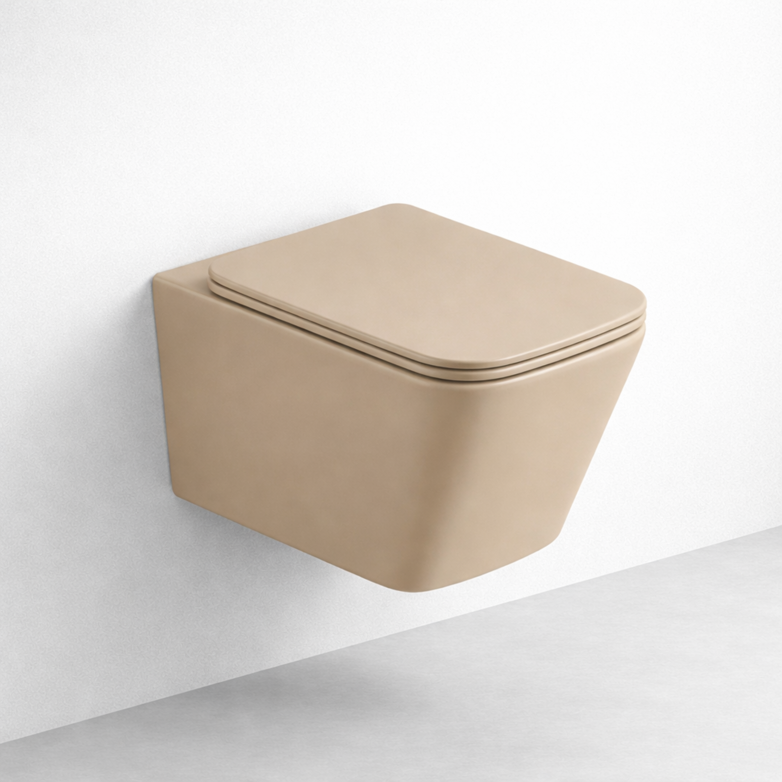 Solid Wall Hung WC - Matt Khaki