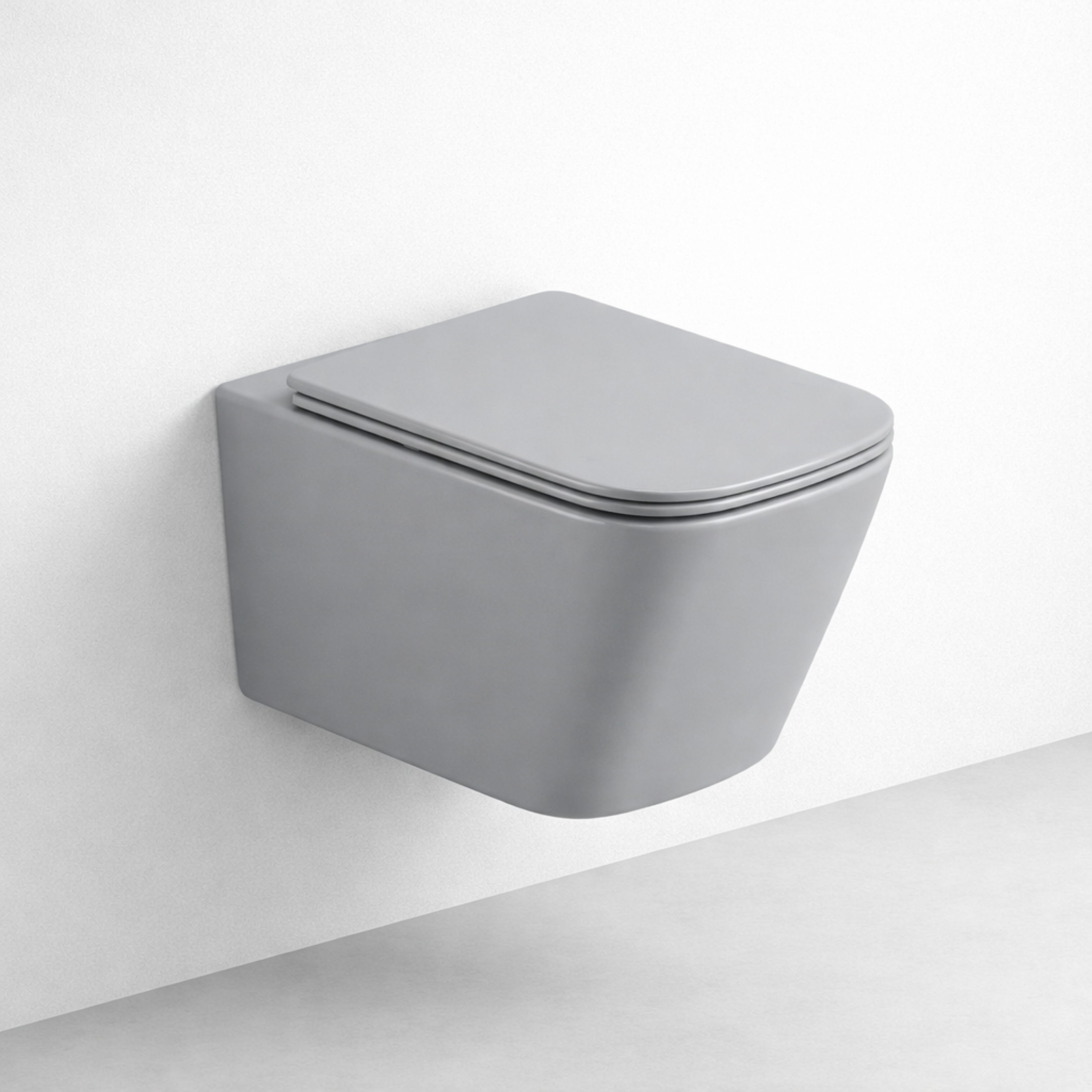 Solid Wall Hung WC - Matt Grey