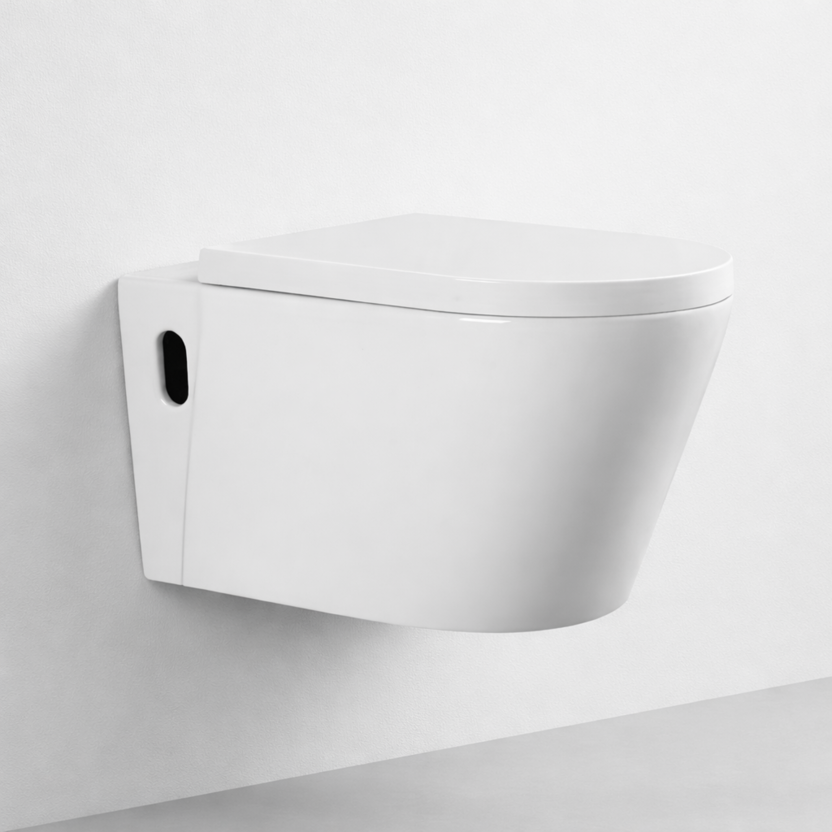 Solid Wall Hung WC - White